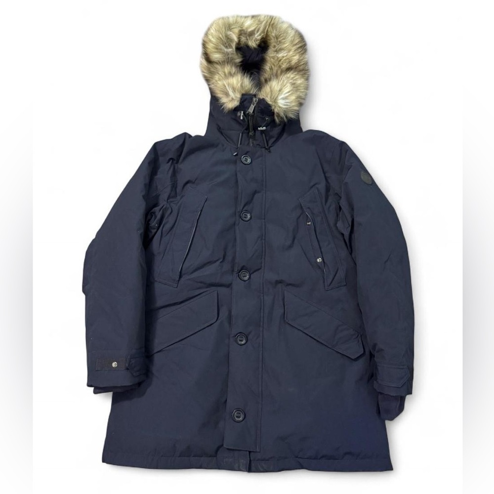 Polo Ralph Lauren annex faux fur down parka coat jacket navy blue XL mens